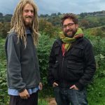 Gavin Munro, genius furniture designer and arborist (right) and Ed (minion) take me on a tour of Full Grown Farm